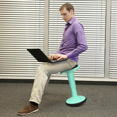 

Adjustable Active Learning Stool Sitting Home Office Wobble Chair -Green