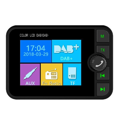 

DAB Radio Receiver Color Screen Digital Display FM Transmission BT MP3 Music Player for Car Only for Countries that have DAB Sign
