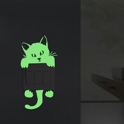 

〖Follure〗Cute Cartoon Switch Luminous Sticker Fluorescent Wall Sticker Removable Sticker
