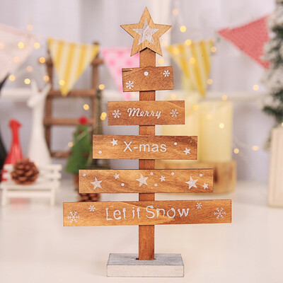 

Mini Wooden Merry Christmas Tree Table Decor Pendants Christmas Tree Ornaments Christmas Decoration Year Home Decor Gifts
