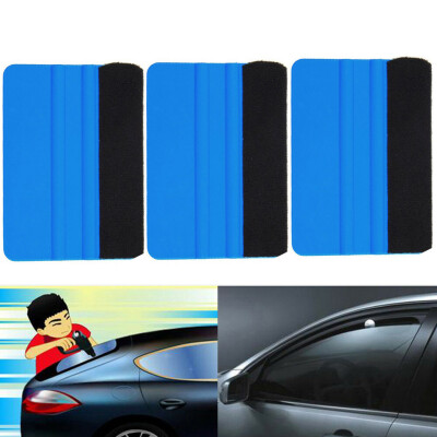 

〖Follure〗Blue Plastic Felt Edge Squeegee Car Vinyl Wrap Application Tool Scraper Decal