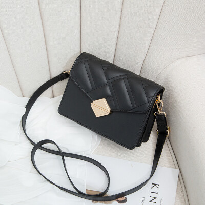 

Shang Xin Ling Ge Female 2019 Korean Version Baitie One Shoulder Slant Chao Korean Fashion Texture Simple Square Bag