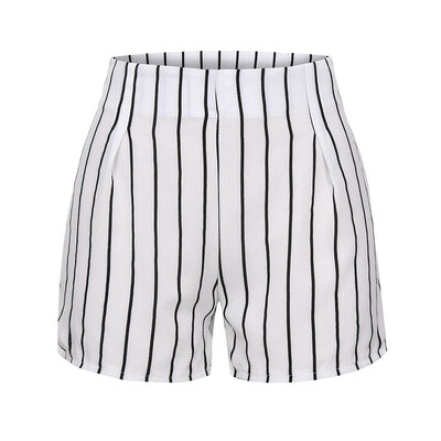 

Tailored Women Stripe Print Zipper Casual Hot Pants Lady Summer Beach Shorts Trousers