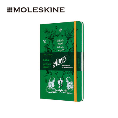 

MOLESKINE 2020 12-month special edition Alice hard-faced diary this weeks monthly schedule this hand green - large weekly book 8691