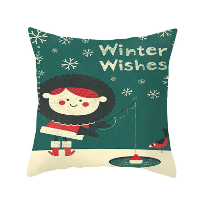 

Tailored Merry Christmas Soft Peach skin Throw Pillow Pillow Cover 45x45cm Home Decor