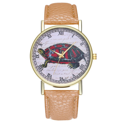 

Susenstone High Quality 2018 Hot Sale Women Fashion Tortoise Luxury Leisure Leather Stainless Steel Quartz Watch Gift &Ff