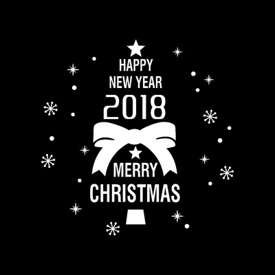 

〖Follure〗2018 Happy New Year Merry Christmas Wall Sticker Home Shop Windows Decals Decor
