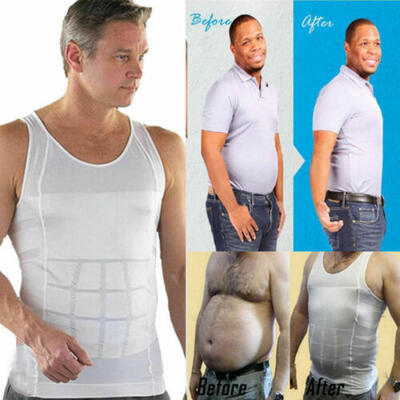 

Herren Abnehmen Weste Body Shaper Slim Brust Bauch Taille Kompressionshemd -XXL