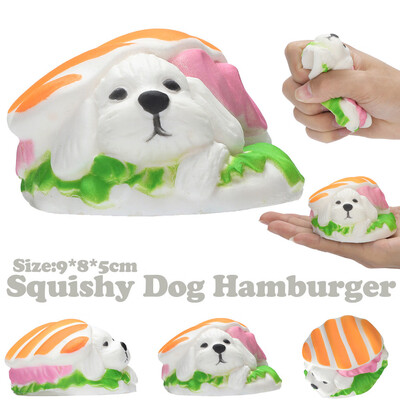 

Gotoamei 9cm Dog Hamburger Squishies Slow Rising Squeeze Scented Stress Relieve Toy
