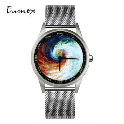 

Enmex Creative Concept Watch Stereo Moon Surface fine steel Shell Waterproof Watch