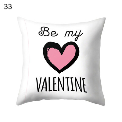 

Love Heart Happy Romantic Pillow Case Cushion Cover Sofa Bed Car Office Decor