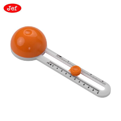 

Jef Rotary Circle Cutter Mini Portable Paper Trimmer Adjustable Circle Hole Cutter Tool with 2 Replaceable Blades for Paper Cards