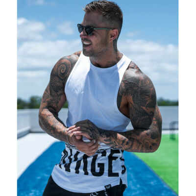 

MENS GYM VEST STRINGER BODYBUILDING MUSCLE TRAINING TOP FITNESS SINGLET NEW