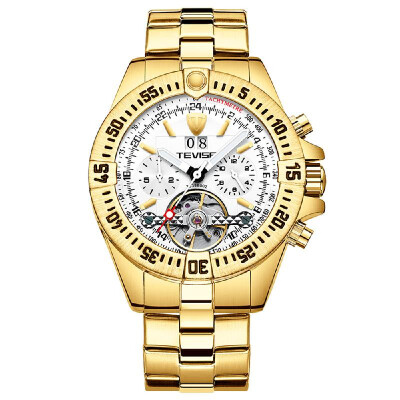 

TEVISE Men Automatic Mechanical Watch Multi-Functional Business Calendar Watch Luminous Hands Waterproof Wrist Watch