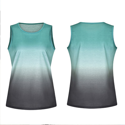

Womens Sleeveless Gradient Vest T-Shirt Ladies Summer Tee Beach Tank Tops Blouse