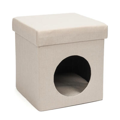 

Ktaxon Small Pet Cat Folding Fold Chair Cat Bed Sofa Cat House Sleep Linen Beige