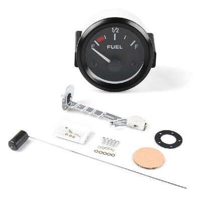 

52mm2" Universal Black Bezel Gas Fuel Level Gauge Analogue Blue LED Lighting Car Marine Boat 12V Automotive Gauge