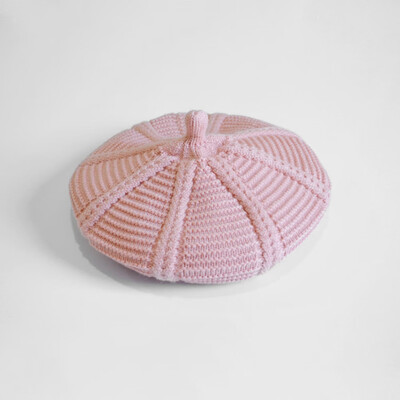 

3 To 8 Years Old Autumn Child Striped Berets Winter Warm Knit Kids Cap Hat Boys Girls Beret