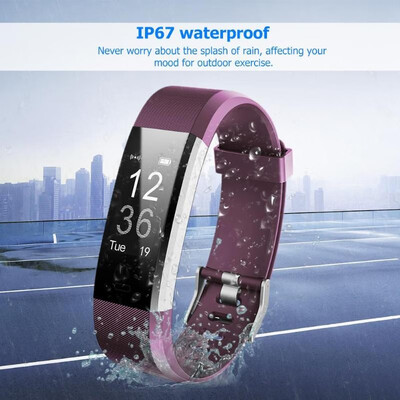 

ID 115Plus HR Smart Heart Rate Monitor Waterproof Fitness Tracker Watch