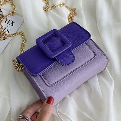 

Women 2019 spring&summer new contrast color casual fashion Joker shoulder slung nifty western style small square bag