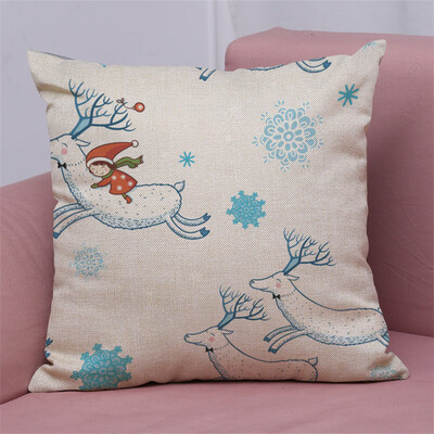 

Tailored New Christmas Cotton Linen Pillow Case Sofa Cushion Cover Home Decor
