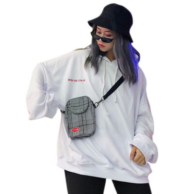 

Women Warm Spring Autumn Thin Section Pullover Korean Sweater Hoodie Letter Print Long Sleeve Casual Loose Tops New