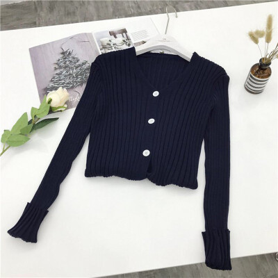 

Sweater Women New Fashion Button O-neck Spring Autumn Solid Knitted Pullover Women Slim Soft Jumper Sweater Female Knit Tops