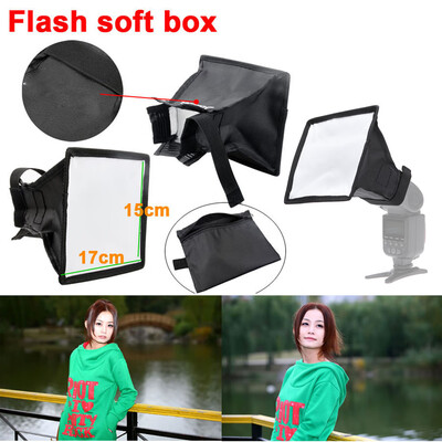 

〖Follure〗1517cm Universal Mini Portable Softbox Diffuser For Flash Speedlite Speedlight