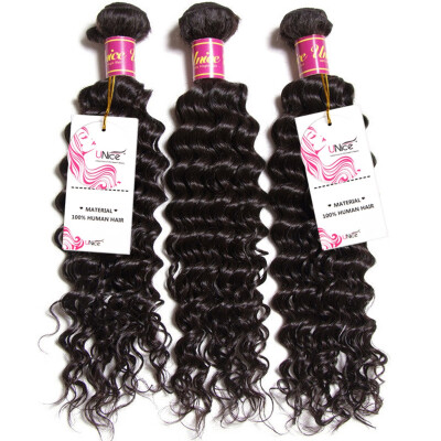 

UNice Hair 8A Peruvian Deep Curly Wave Virgin Human Hair Extensions 300g