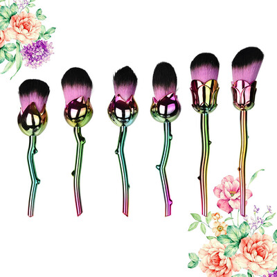 

Toponeto 6 Pcs Pro Soft Contour Face Powder Foundation Blush Brush Makeup Cosmetic Tool