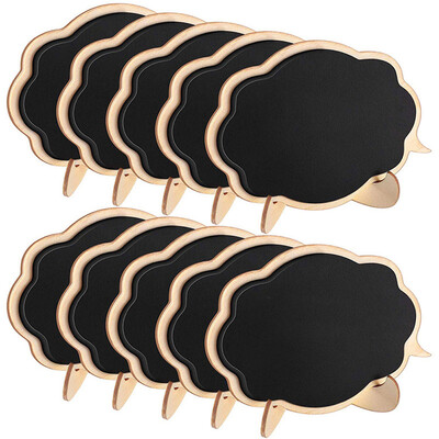 

Tailored 10pcs Wooden Mini Blackboard Chalkboard Message Sign Xmas Decoration 45x32in