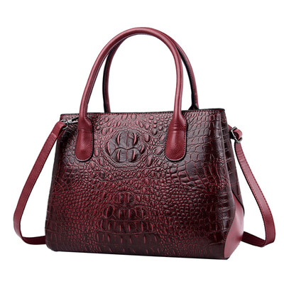 

Crocodiles Pattern Large Capacity Women Tote Shoulder Crossbody Bag Handbag Pouch