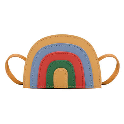 

Girls PU Leather Rainbow Shape Kids Messenger Shoulder Bags Cute Mini Bags