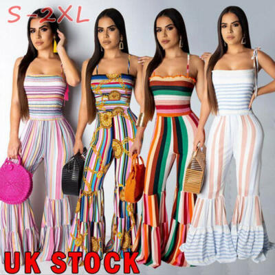 

UK Womens Clubwear Summer Playsuit Bodycon Party Jumpsuit Romper Trousers Long