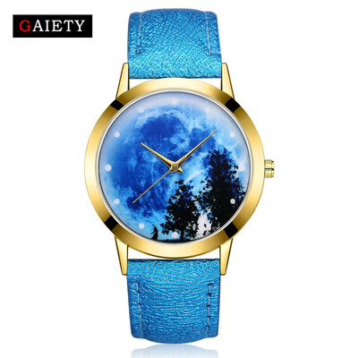

GAIETY Fashion Women Watches Female Starry Sky Dial Leather Quartz Wrist Watch Montre Femme Ladies Watch reloj mujerbayan kol
