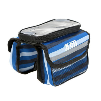 

Outdoor Cycling Phone Touch Screen Pouch Pannier Bicycle Front Tube Bag Double Size