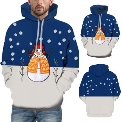 

Toponeto Mens Casual Christmas 3D Print Long Sleeve Hooded Sweater Jacket Coat