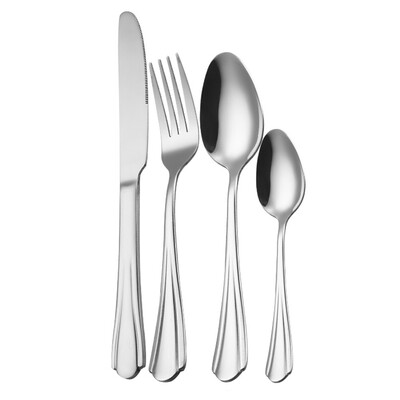 

Gobestart 4PCSet Stainless Steel Upscale Dinnerware Flatware Cutlery Fork Spoon Black