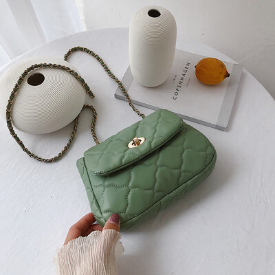 

Summer small bag female 2019 new Korean version of the summer small fresh wild single shoulder slung fashion rhombic chain bag