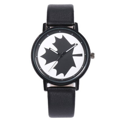 

Creative Maple Leaf Fashion Style Small Dial Womens Watch High Quality Relogio Feminino Wristwatch Clock Current Popular