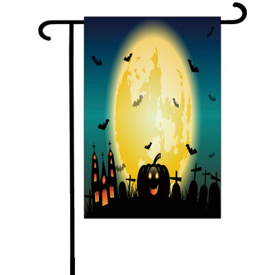 

Toponeto Halloween Bat Pumpkin Witch Garden Banner Home Decoration Banner 30x45cm