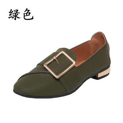 

Bean shoes women 2019 new net red spring&autumn flat shoes ins small leather shoes a pedal shoes English wind shoes