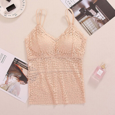 

〖Follure〗4PC Women Sexy Bra Solid Vest Seamless Breathable Push Up Top Underwear