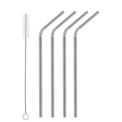 

Stainless Steel Straws with Cleaning Brush&Silicon Covers Drinking Cups Travel Mug Widen Straws for Thick Drinks Milk