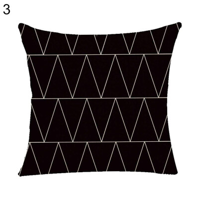 

Striped Seashell Tower Flower Pillow Case Cushion Cover Sofa Bed Car Cafe Decor