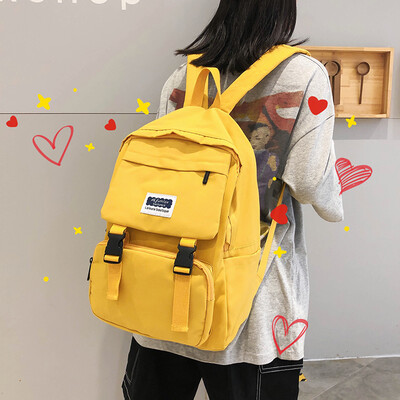 

Ins wind girl shoulder bag female 2019 new fashion trend student bag Korean version of large capacity canvas backpack