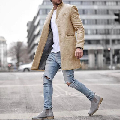 

Male Casual Slim Fit Cardigan Long Sleeve Solid Lapel Collar Coat Winter Sweater