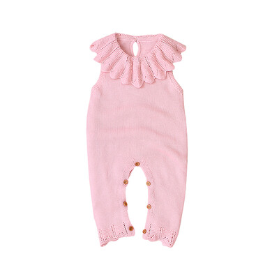 

Baby Rompers Autumn Newborn Knitted Baby Clothes Ruffle Baby Girl Romper Woolen Princess Infant Baby Jumpsuit Girls Clothes