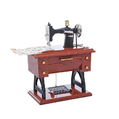 

Treadle Type Sewing Machine Music Box Antique Gift Musical Educational Toys Home Decor Fashionable Accessories