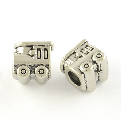 

Tibetan Style Alloy European Beads Car Large Hole Beads Lead Free Antique Silver 10x10x8mm Hole 45mm about 373pcs1000g